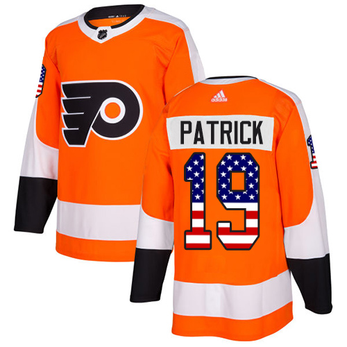 Kinder Philadelphia Flyers Eishockey Trikot Nolan Patrick #19 Authentic Orange USA Flag Fashion